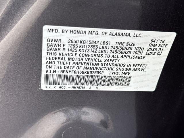 2019 Honda Pilot Touring